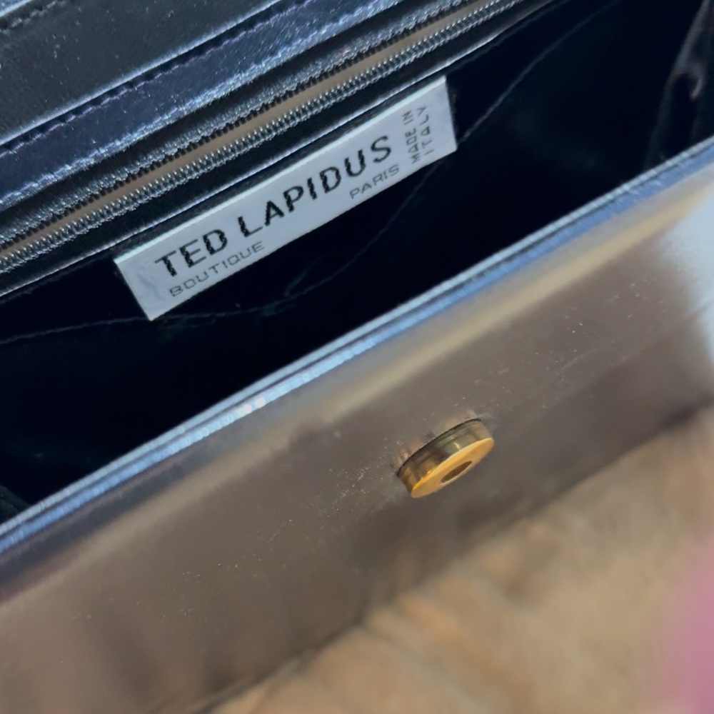 Ted Lapidus Black/Red Leather Wallet/purse